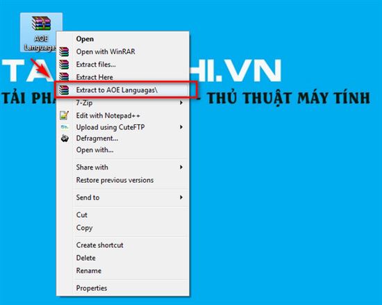 Picture 2 of How to install Vietnamese fonts in the Age of Empires (AOE) game.