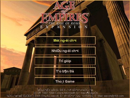 Picture 6 of How to install Vietnamese fonts in the Age of Empires (AOE) game.
