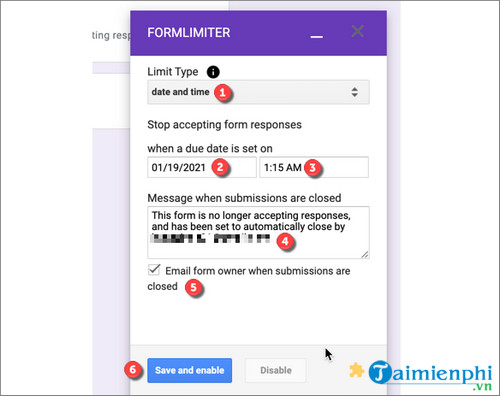 Picture 16 of How to limit responses in Google Forms