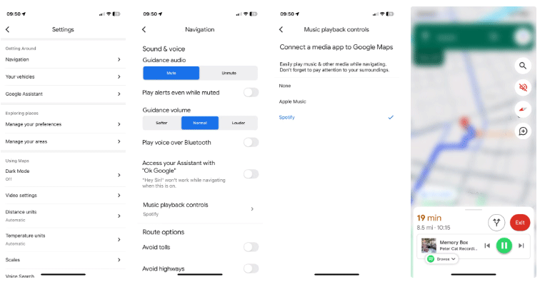 How to link music streaming services to Google Maps Picture 4
