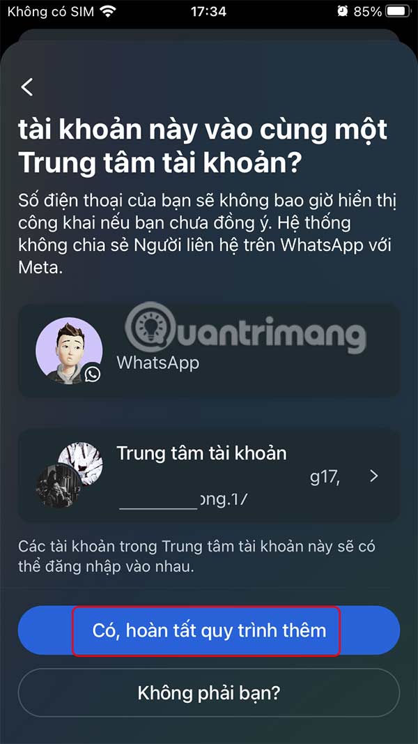 How to Link WhatsApp to Meta Account Center Picture 6