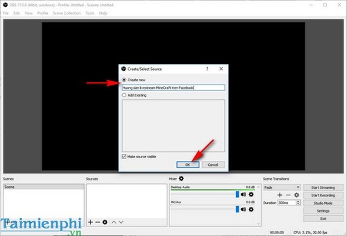 How to Live Stream Minecraft on Facebook Using OBS Picture 3