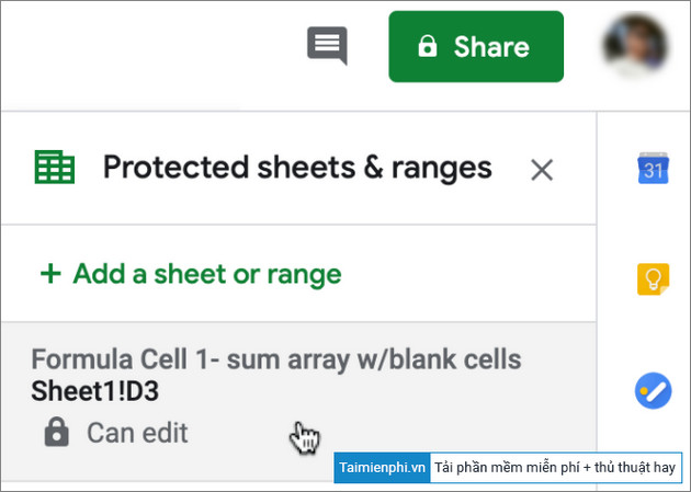 Picture 11 of How to lock formulas in Google Sheets