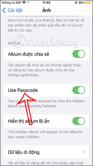How to lock hidden photo albums on iPhone Picture 3