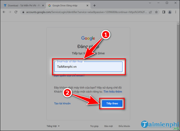 How to log in to Google Drive on computer, pc Picture 2