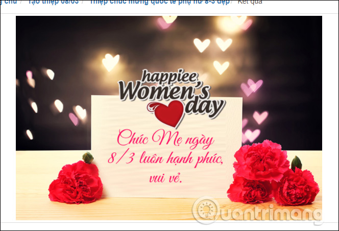 Picture 5 of How to create a March 8th greeting card to celebrate International Women's Day - Create online greeting cards for March 8th.