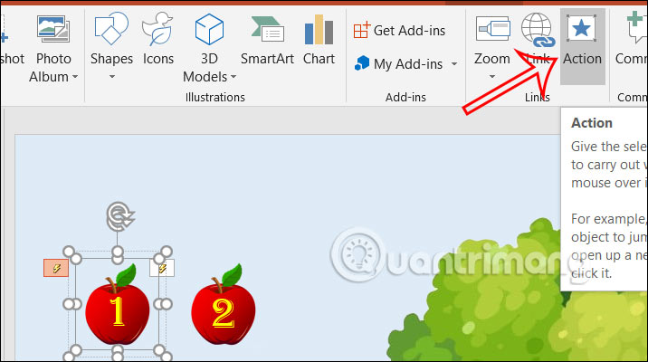 How to make an apple picking game on PowerPoint Picture 16