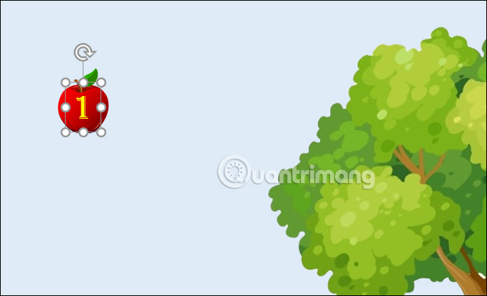 How to make an apple picking game on PowerPoint Picture 7