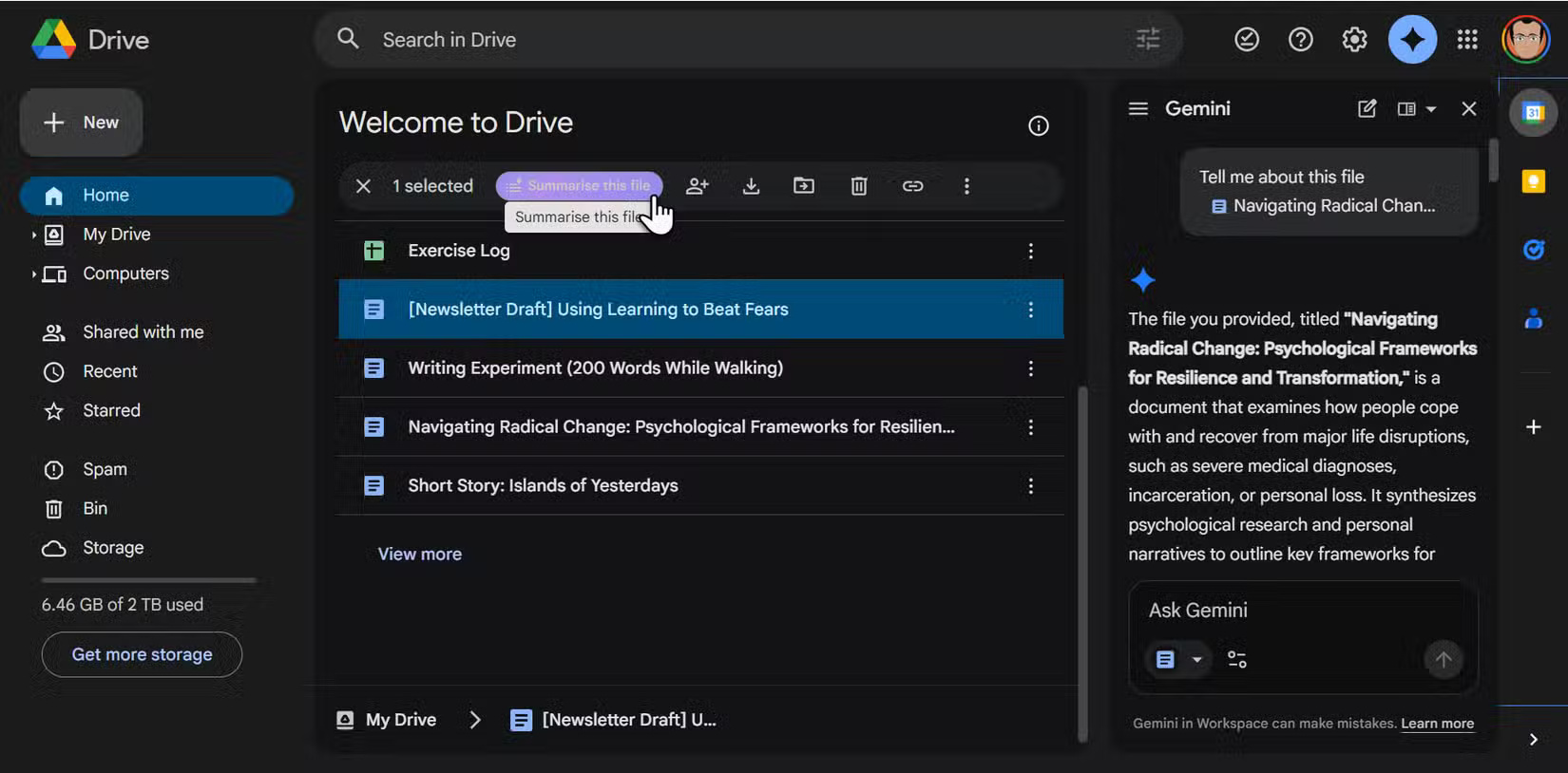 How to transform a cluttered Google Drive into a searchable knowledge base with Gemini. Picture 6