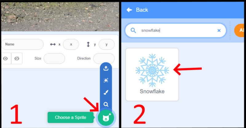 images 2 of How to make snow fall in Scratch