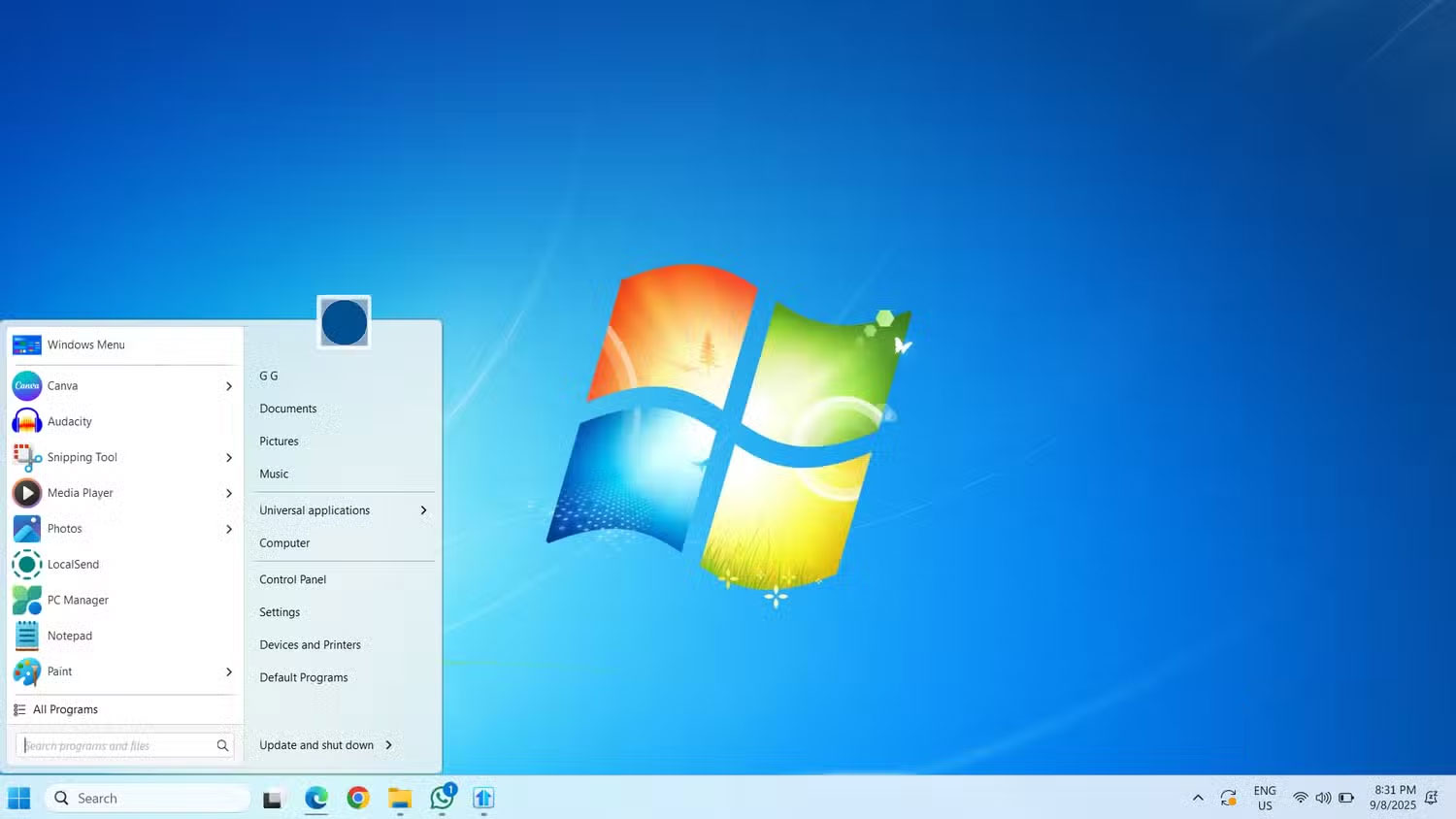 How to Make Windows 11 Look Like Windows 7 Picture 5