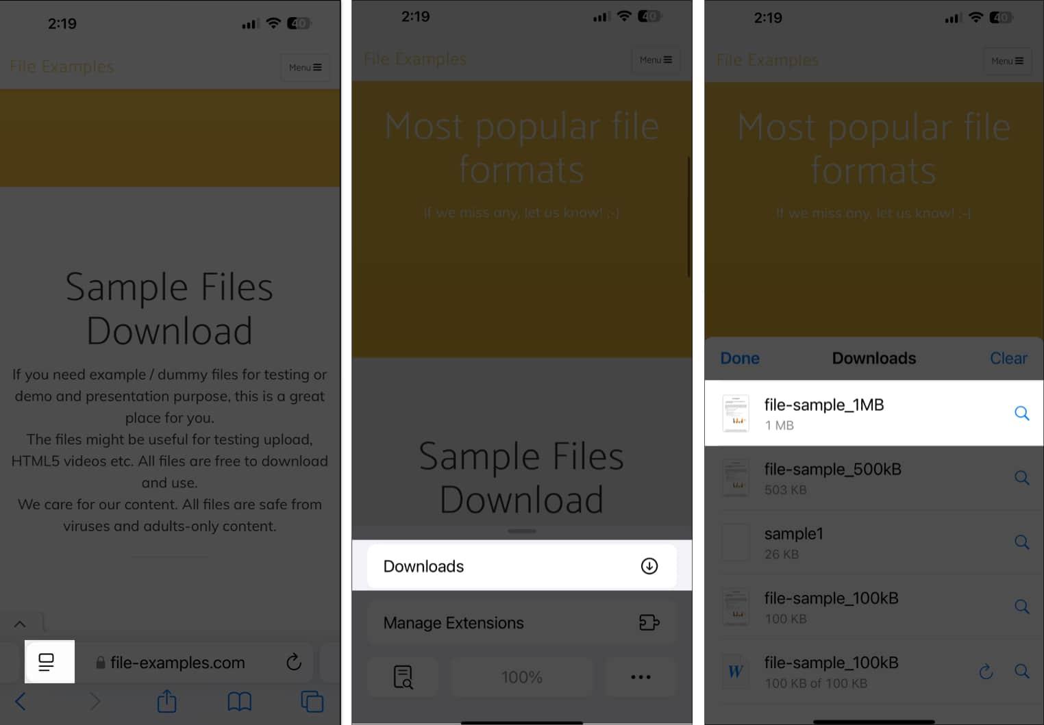 How to manage downloaded files in Safari on iPhone and iPad Picture 1