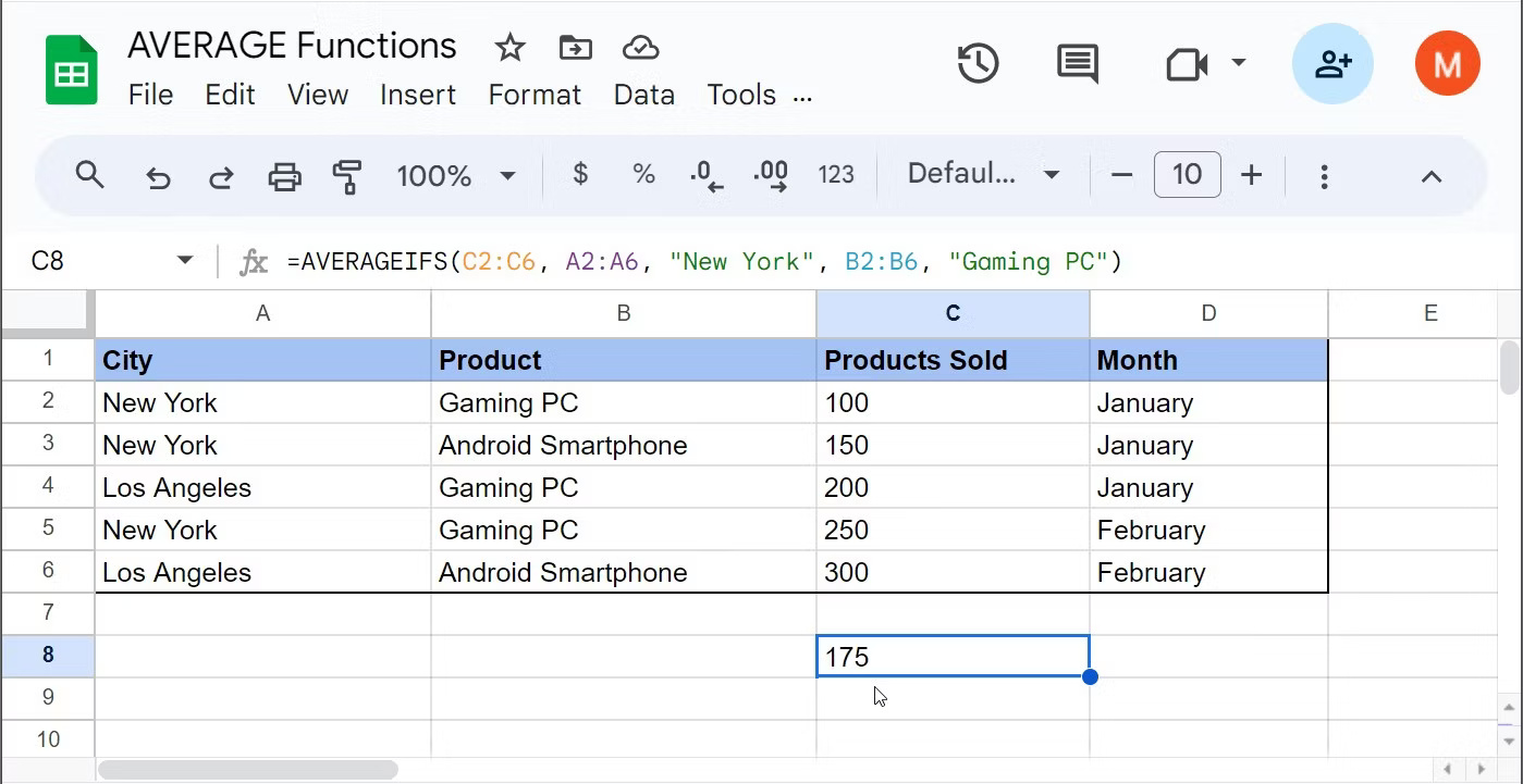 How to master numerical data in Google Sheets with the AVERAGE function Picture 5