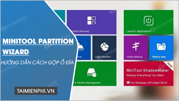 Picture 1 of How to merge drives using MiniTool Partition Wizard, delete hard drive partitions.
