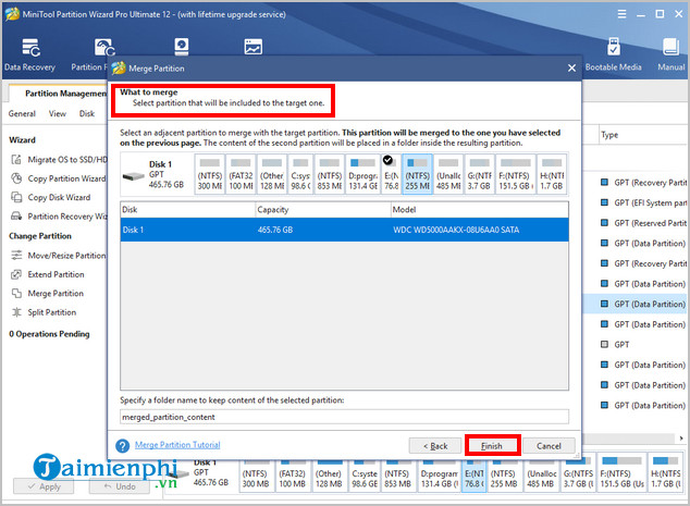 Picture 4 of How to merge drives using MiniTool Partition Wizard, delete hard drive partitions.