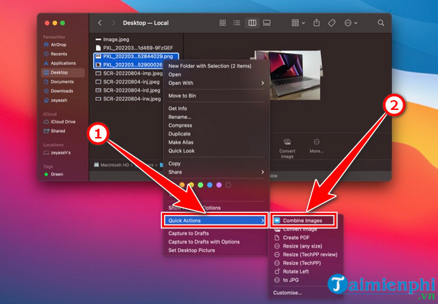 How to merge photos on Macbook, merge multiple photos into 1 on Mac OS Picture 10