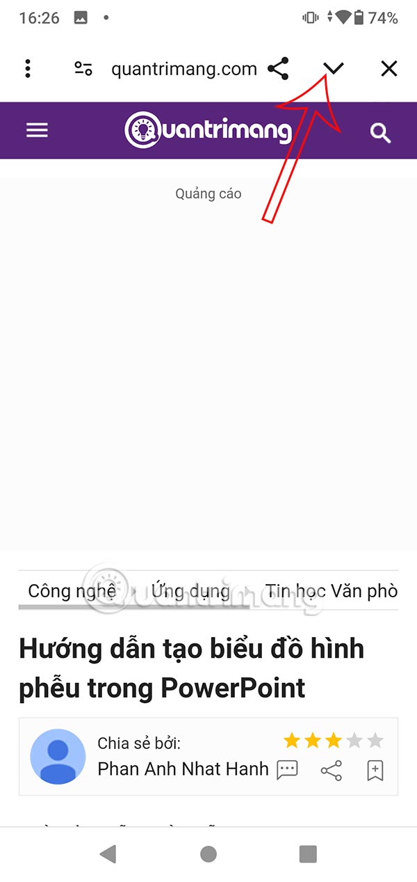 How to minimize Chrome links opened from Android apps Picture 7