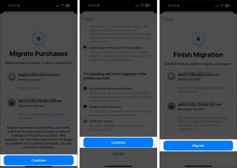 How to move purchases between 2 Apple accounts Picture 4