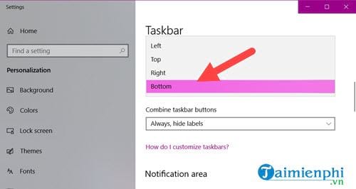 Picture 4 of How to move the Taskbar to the top, right, or left