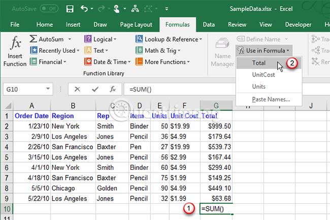 How to name an Excel cell or data area - Define Name feature on Excel Picture 25