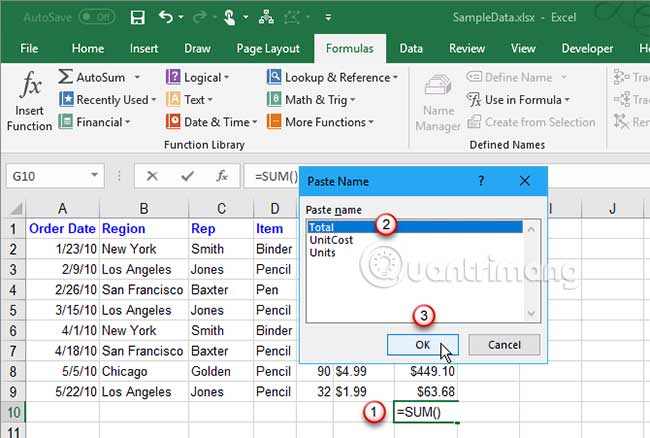 How to name an Excel cell or data area - Define Name feature on Excel Picture 26