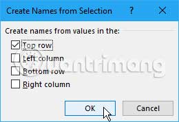 How to name an Excel cell or data area - Define Name feature on Excel Picture 3