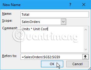 How to name an Excel cell or data area - Define Name feature on Excel Picture 6