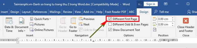 Picture 3 of How to number pages in Word starting from page 2