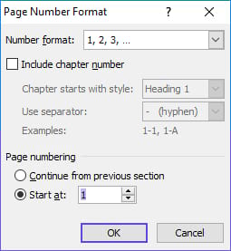Picture 11 of How to number pages starting from any page in Word