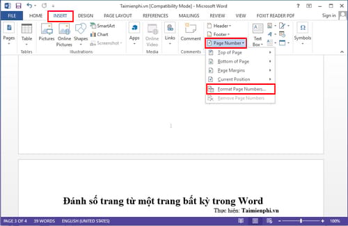 Picture 2 of How to number pages starting from any page in Word