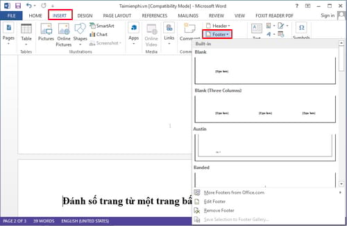 Picture 4 of How to number pages starting from any page in Word
