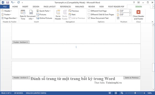 Picture 7 of How to number pages starting from any page in Word