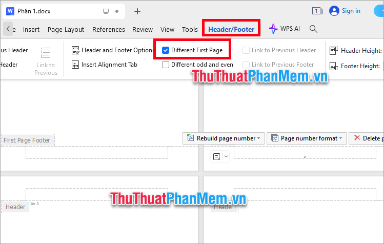 How to number pages without first page in WPS Office Picture 10