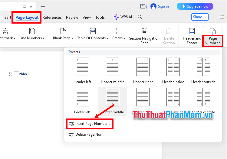How to number pages without first page in WPS Office Picture 7