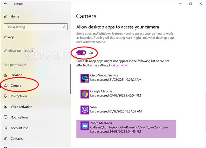 How to open camera on Windows 7/8/10/11 laptop Picture 14
