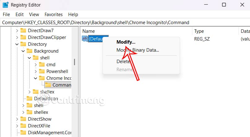 How to open Chrome incognito from Windows 11 right-click menu Picture 6