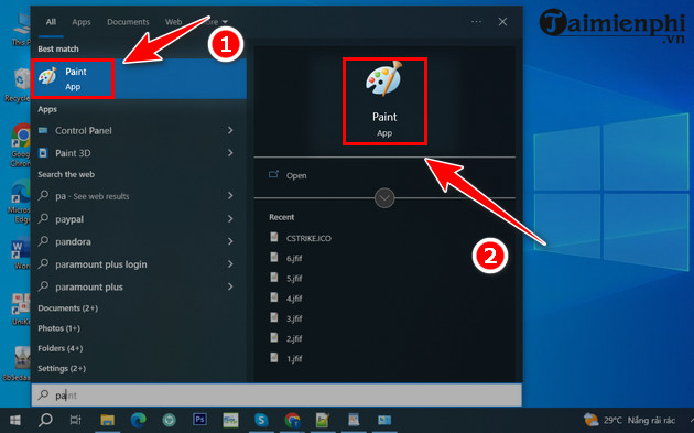 How to open Paint on Windows 10, 8, 7, open the Paint tool Picture 2