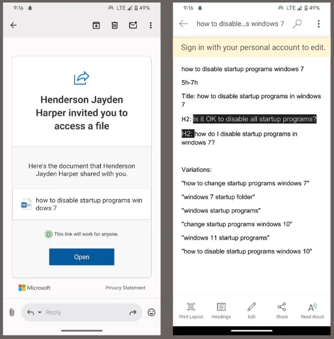 How to Open Shared Files on Android Without a Microsoft Account Picture 5