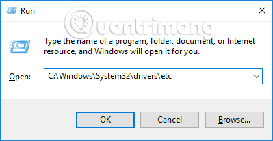 How to open the hosts file on Windows - The hosts file stores the device's IP information Picture 1