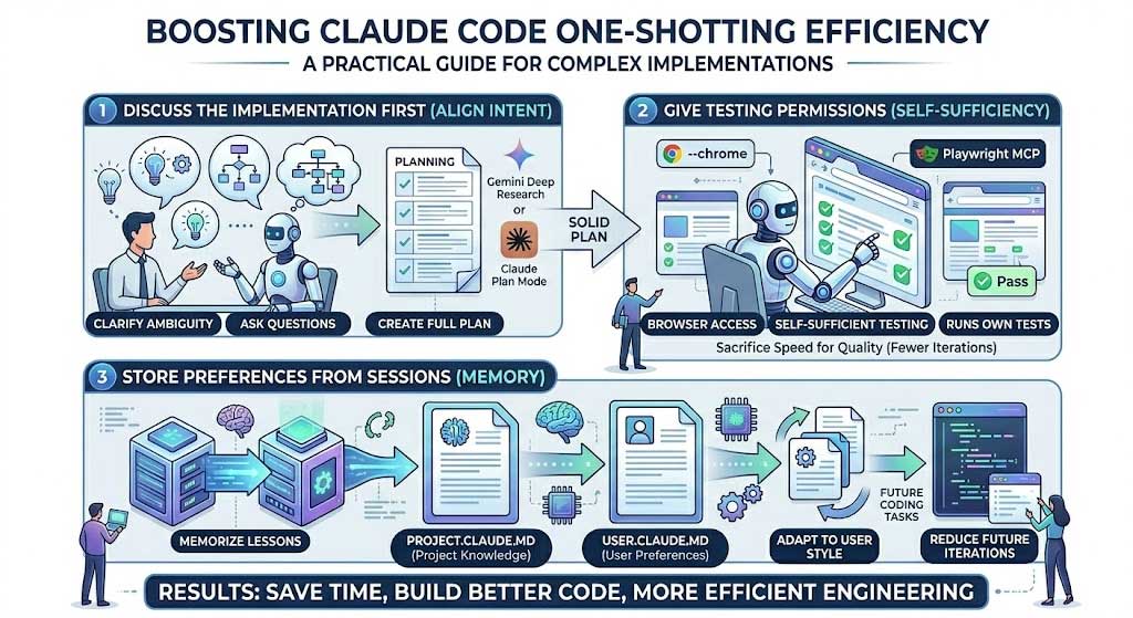 How to optimize Claude Code for more efficient one-shot code implementation. Picture 1