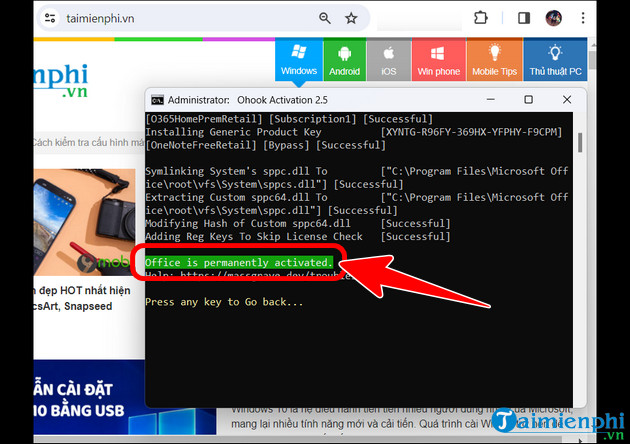 How to permanently Active Office 365 using CMD without software Picture 7