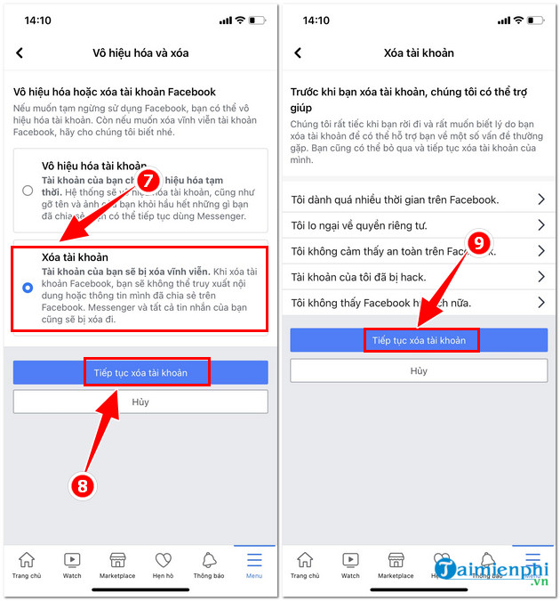 How to permanently delete Facebook account on phone and PC Picture 11