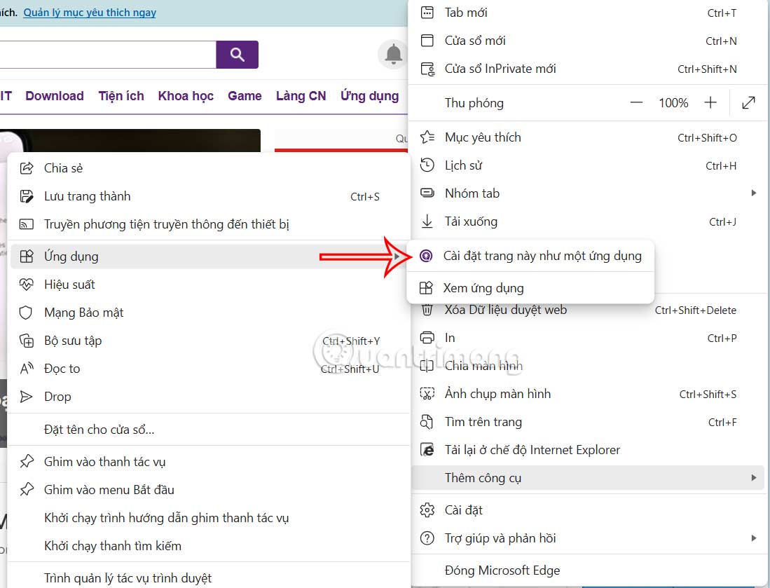 How to pin websites on Edge to the Taskbar Picture 4
