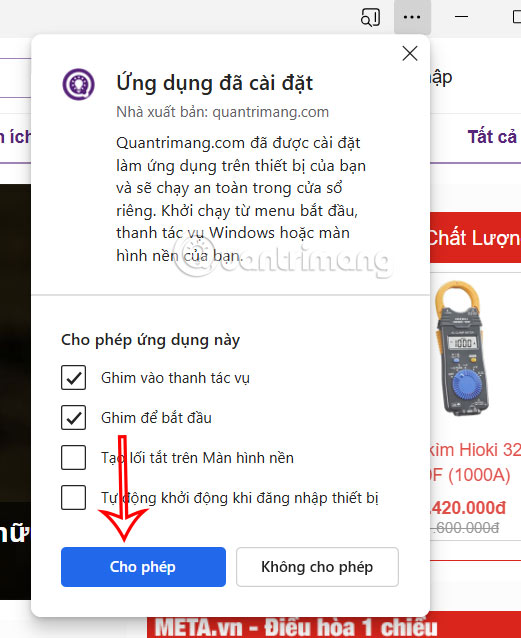 How to pin websites on Edge to the Taskbar Picture 6