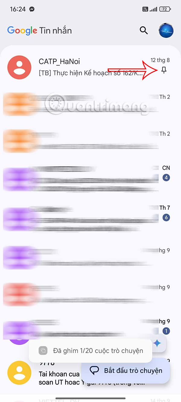 How to pin messages on Android phones Picture 2