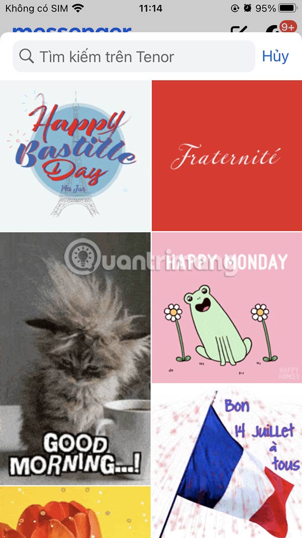 How to post GIF in Messenger notes Picture 3