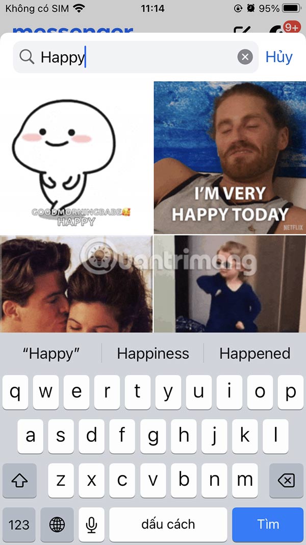 How to post GIF in Messenger notes Picture 4