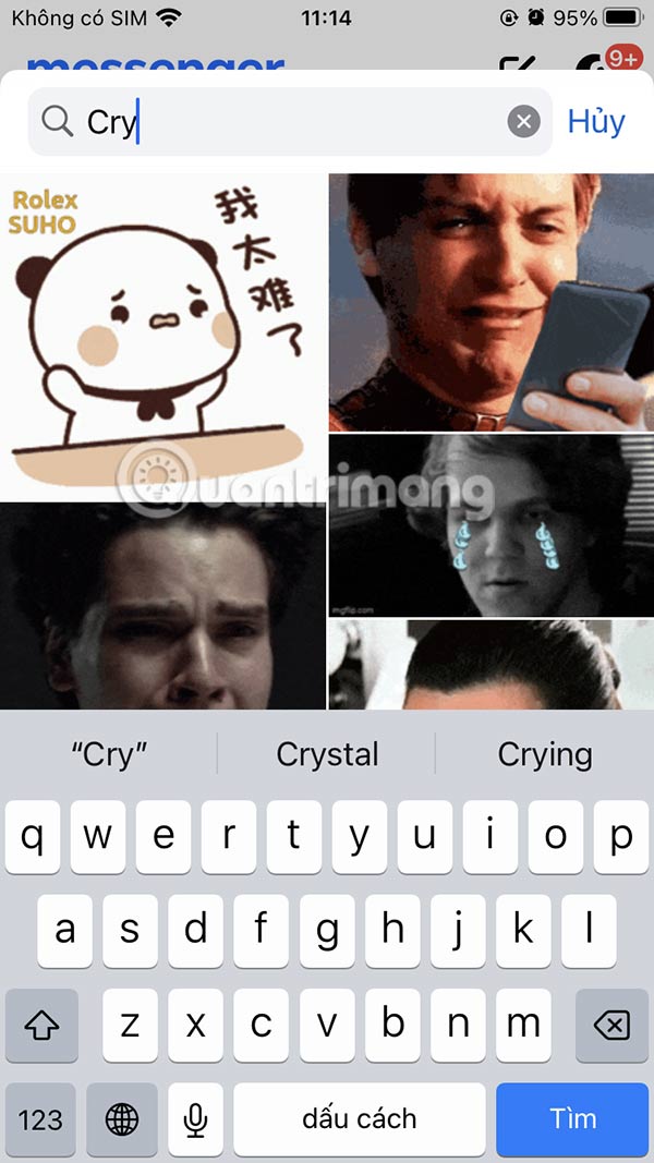 How to post GIF in Messenger notes Picture 5
