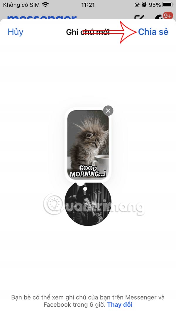 How to post GIF in Messenger notes Picture 6