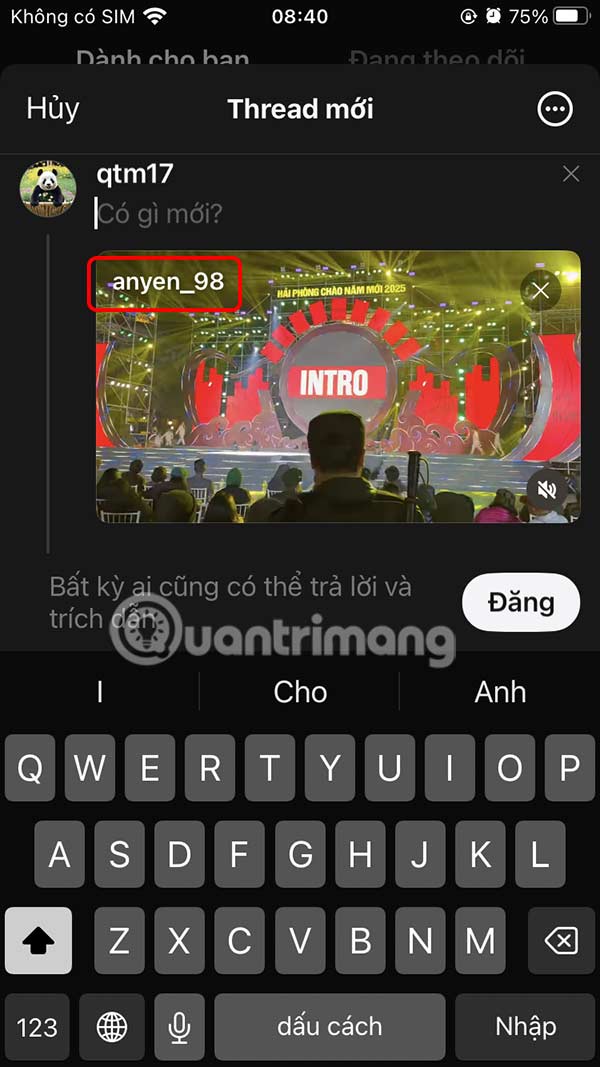 How to post photos and videos from other accounts on Threads Picture 3
